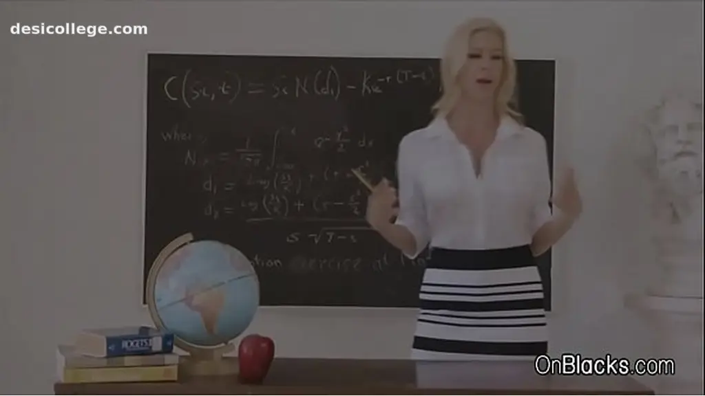 Big black cock sucked by big tit teacher