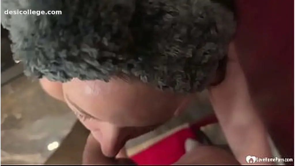 Brunette with Grey Headband Gives Sloppy Kitchen Blowjob