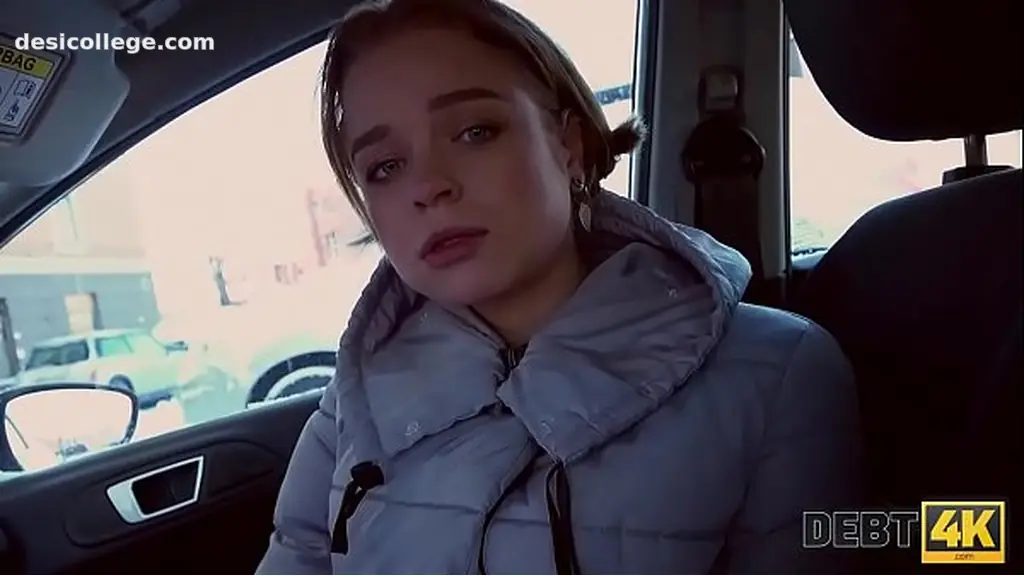Debt4k. Hottie Calibri Angel blows agent in his car and has anal with him sex indoors
