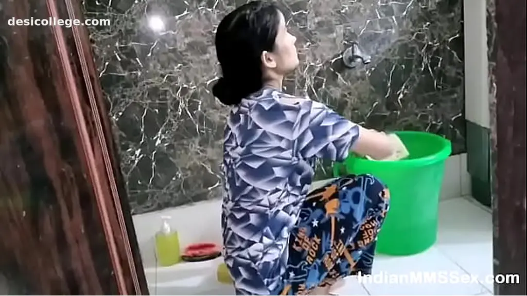 Desi Indian Wife In Bathroom Washing And Taking Shower