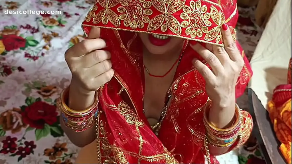 Hidden Cam Desi married bhabhi karwa chauth Puja with Dever clear Hindi audio