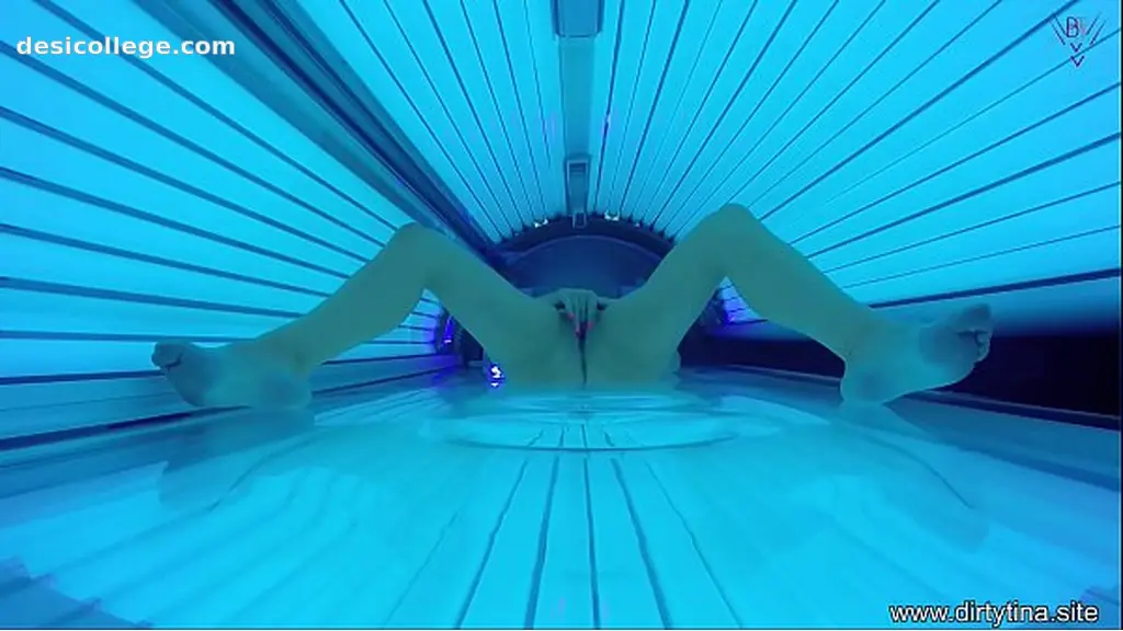 Hidden Spy Cam in Public Tanning Bed