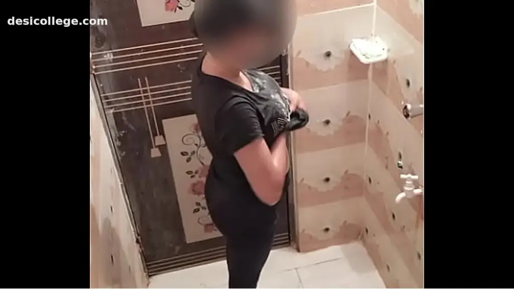 Indian Bangladeshi Bhabi taking shower in bathroom
