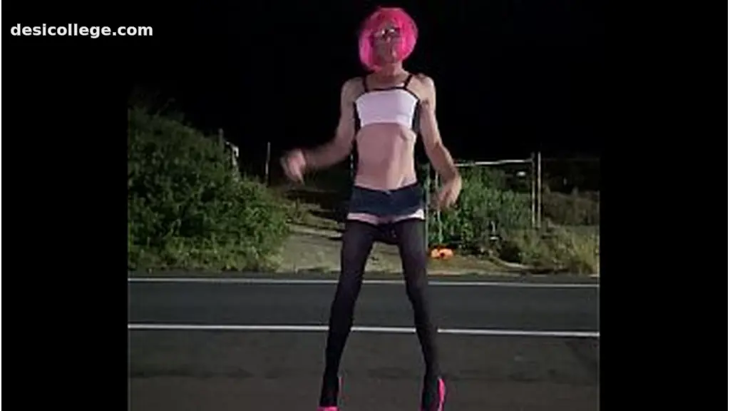 Midnight Strut in Pink Heels