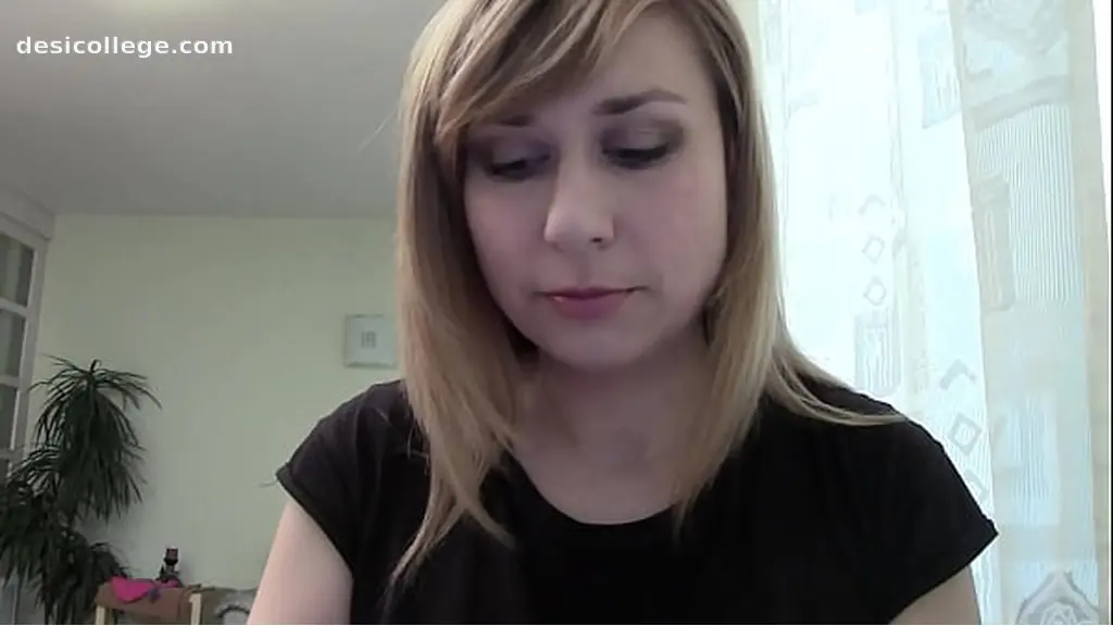 Milena Blonde Babe Chats on Webcam in Non-Nude SFW Clip