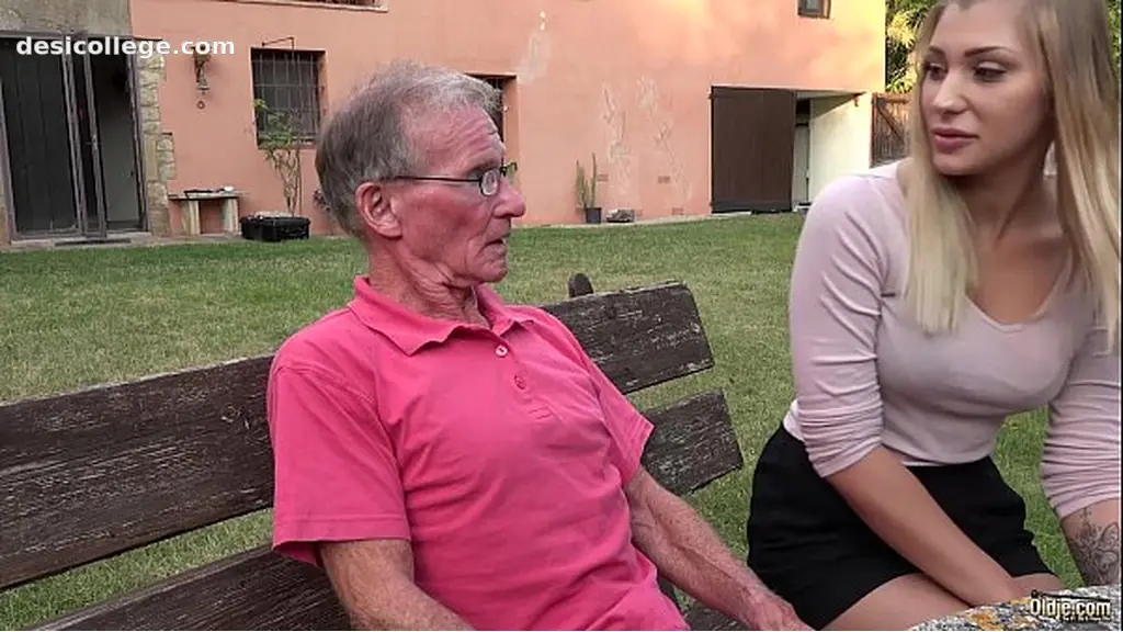 POV Blonde hot ass anal fucked by horny grandpa