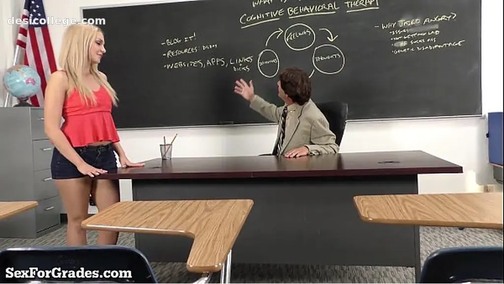 POV Hot Blonde Sucks and Fucks Her Teacher!