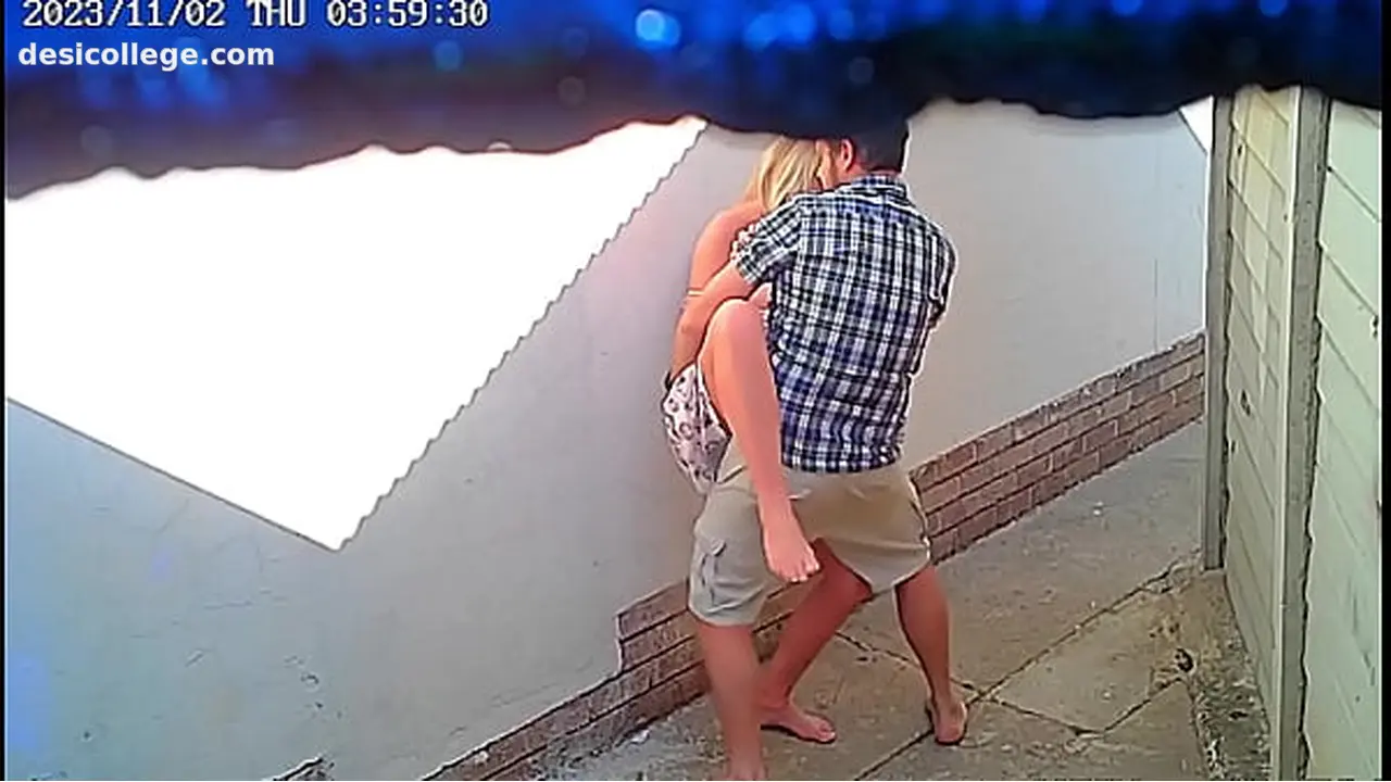 Premium Cctv camera caught couple fucking outside public restaurant