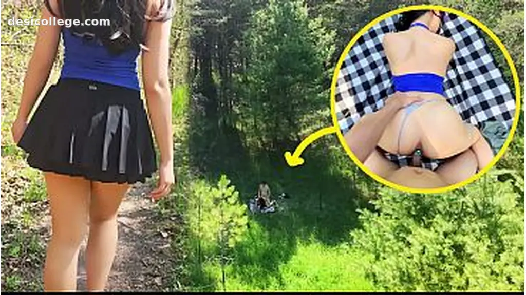 Uncut Almost creampied Asian tight pussy during outdoor hiking