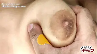4K Playing With Her Perfect Boobs And Tits Pressed Hard