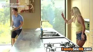Amateur Stepbrother rips step sister& yoga pants off to fuck her