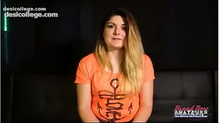 Blonde Curvy Coed Rachel Hot Rimjob Swallow Audition!