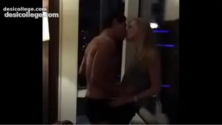 Blonde wife shared in a hotel room