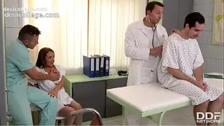 Clinic threesome with Milf Doc Dominica Phoenix leads to double penetration