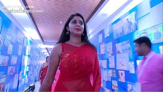 Desi MMS Actress Kanika Hot &amp; Sexy Big Navel Show in Saree
