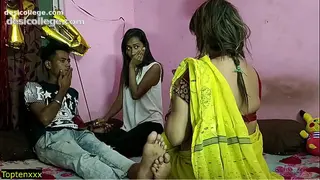 Desi MMS Girlfriend allow her BF for Fucking with Hot Houseowner!! Indian Hot Sex