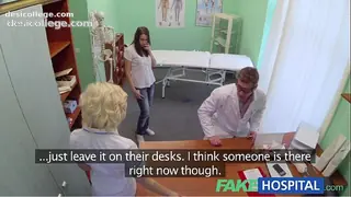 FakeHospital Pretty patient was prepped by nurse
