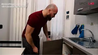 Fucking venezuelan in the kitchen