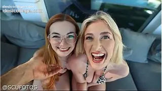 Full threesome with 2 British girls Lola Rose and Miss sophia isabella with Scufotos Big cock