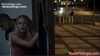 Hardfucked teen babe screwed in public