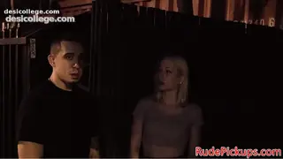 Hardfucked teen doggystyled in public