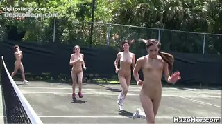 Hazing on the tennis court