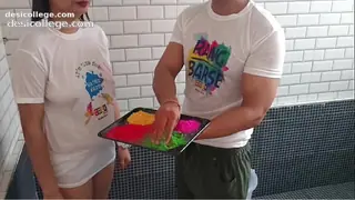 Holi Special Holi with the Bestfriend Saara and fucks her in a nice way