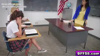 Homemade Bad lesbian students get a r. to their teacher