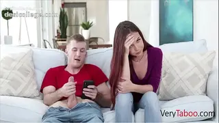 Homemade Teen Skinny Hot StepSister Helps Rub One Out