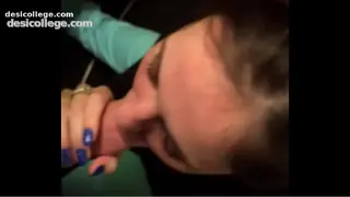Hot tipsy girlfriend blowjob