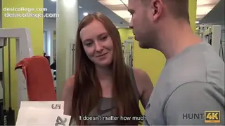 HUNT4K. After hard training in gym lassie is ready for sex for money