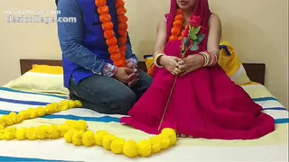 Indian First Night of a newly married desi beautiful girl with addicted husband