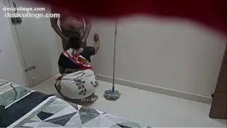 Jerking infront of maid