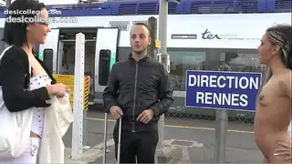 Leaked De passage en Bretagne, Gwenanie s& une exhib de folie &agrave; la gare!