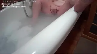 New Caught on hidden cam playing in bath