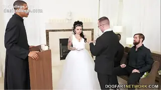 Payton Preslee& Wedding Turns Rough Interracial Threesome - Cuckold Sessions