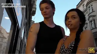 POV HUNT4K. Poor guy has to watch girlfriend& awesome sex for money