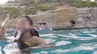 POV REAL Outdoor public sex, showing pussy and underwater creampie