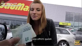 Real HUNT4K. Per soldi una ninfa abbagliante fa sesso all& con un ricco sconosciuto