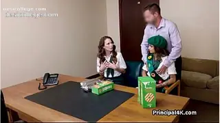 Scout Cookies and Principals Dirty Deal Ends in Threesome