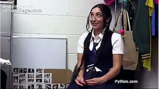 Shoplifting Nerd Happily Throats Her Way Out of Trouble