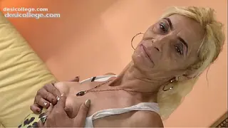 skinny ugly toothless granny