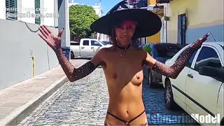 Slut Majick - Slow Motion Topless in Public Cemetary