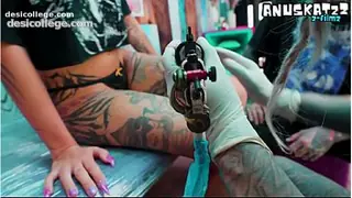 Tattoo Session Turns Into Wild Anal Threesome