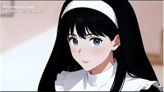 THE NUN AND SEX. OLD MAN WITH YOUNG WOMAN. AI GENERATED