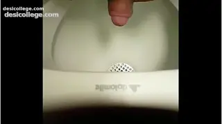 Uncut I spy on myself while I pee in a public urinal - Wild Show